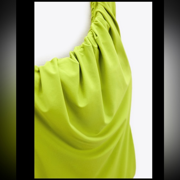 ZARA DRAPED ASYMMETRICAL BODYSUIT - Picture 7 of 8